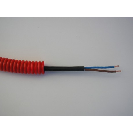 Mètres de câble monophasé (2 fils) + gaine de protection